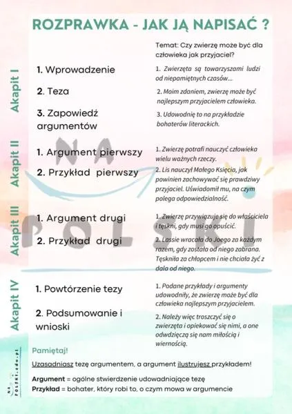 Struktura argumentów w rozprawce