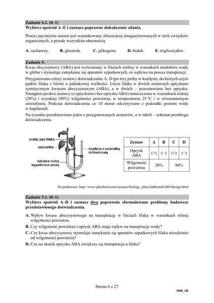 Trudność matury z biologii